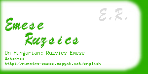 emese ruzsics business card